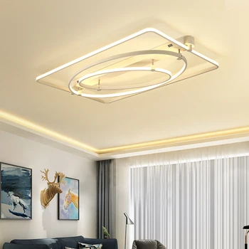 

Modern Led Ceiling Lights for Living Room Bedroom AC85-265V White Rectangle Aluminum Ceiling-mounted luminaire Home Fixtures