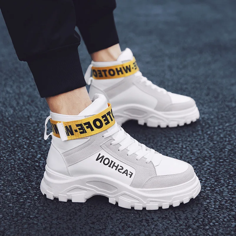 

2018 Autumn And Winter Martin Boots Men's Hight-top Men's Leather Boot INS Super Fire MEN'S SHOES Korean-style Casual Men's Boot