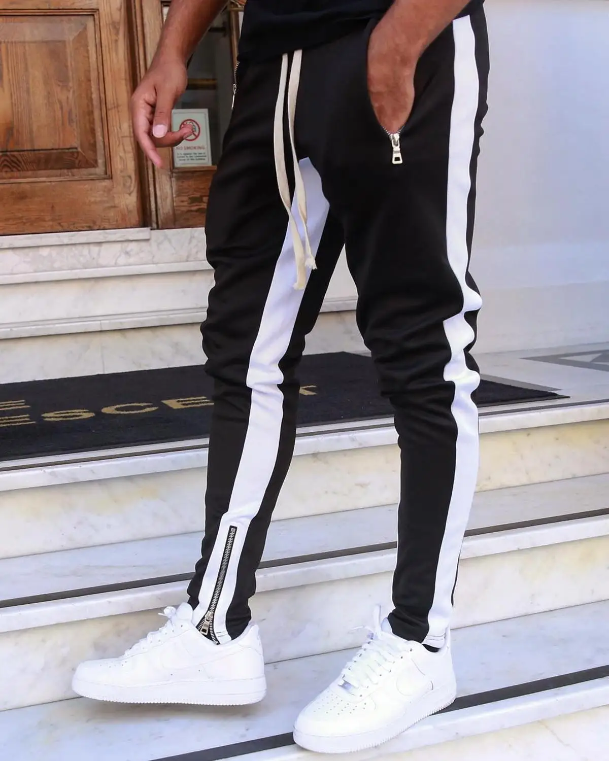 Mens Tracksuit Bottoms Running Sports Pants Casual Gym Sweatpants Trousers TC001