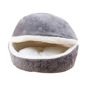 

Soft Pet Hamburger Shape Nest Shell House Removable Cat's Bed Universal Dog Kennel Super Portable Pet Supplies