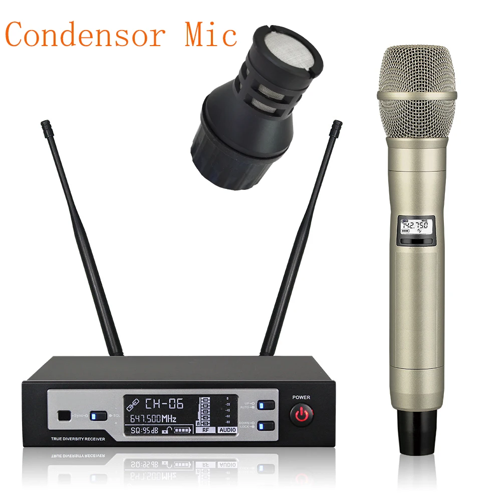 Microfono A Condensatore Leozico 645-664Mhz Microfones Portatili Sem Fio Microfono Professionale Lavalier Inalambrico Studio Music
