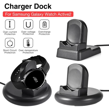 

Wireless Charger Dock Charging Cable for Samsung- Galaxy- Watch Active 2 Portable Wireless Quick Charging Watch Dock Stand