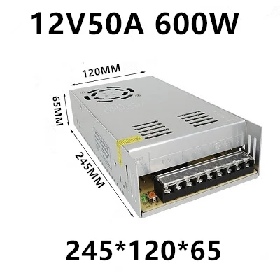 Источник питания DC12V 2A~ 50A 25W 36W 60W 72W 120W 180W 200W 250W 300W 360W 400W 500W 600W импульсный источник питания AC DC - Цвет: 12V 50A 600W