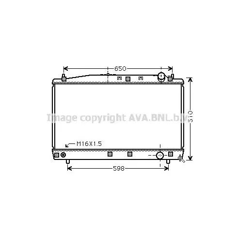 Радиатор TOYOTA AVENSIS VERSO 2.0D 01 AVA QUALITY COOLING TO2366