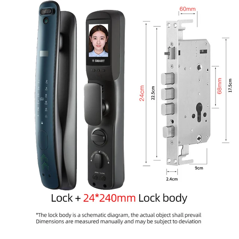 Exterior Door Lock Combination Fingerprint Lock Code Face Recognition