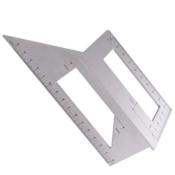 

Aluminum Woodworking Scriber T Ruler Multifunction 45/90 Degree Angle Ruler Multi-function Angle Ruler Measuring Ruler g15