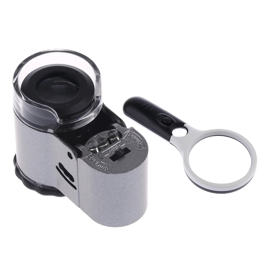 

Jeweller Loupe Magnifier 50X Magnification With LED+3 LED 45X Magnifier