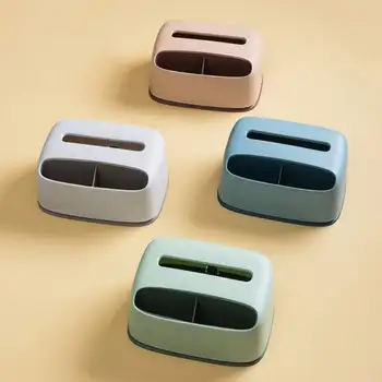 

New Household Remote Control Holder Multi-compartment Storage Box Organizer Desktop Paper Towel Bin Sundries Trunk Tissue Bin