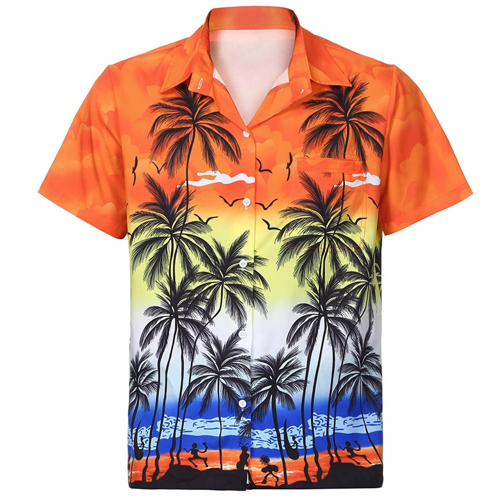 Camisa de verano a la moda para hombre, Hawaiana de manga corta para playa, para hombre, camisa hawaiana, blusa para hombre, nueva|Camisas informales| - AliExpress