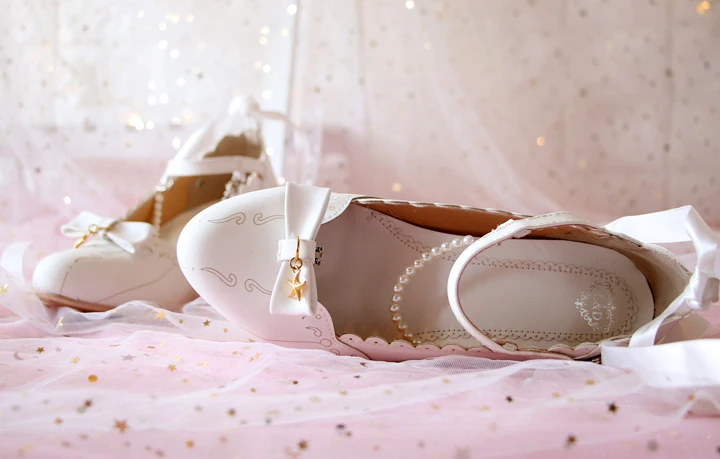 Круглая голова сандалии женская обувь лоли японские кукольные ботинки; милые туфли в стиле «Лолита» и жемчужной нитью, платье с бантом в форме морской звезды в виде ракушки принцессы обувь Kawaii