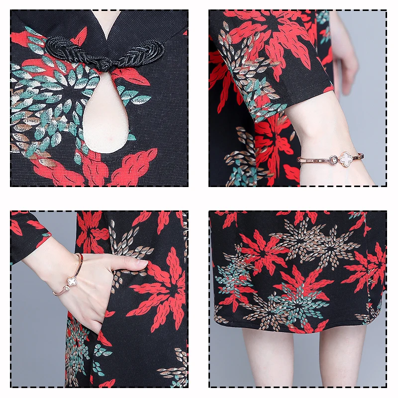Китайские cheongsam восточные платья элегантные женские модифицированные современные qipao цветочные платья китайское традиционное платье