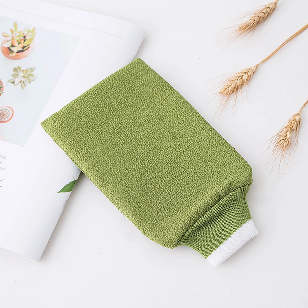 green Мочалка для душа, перчатка для ванной, полотенце для мытья спа, мочалка, Мочалка для массажа омертвевшей кожи, чистящие щетки, очиститель для тела - Цвет: green