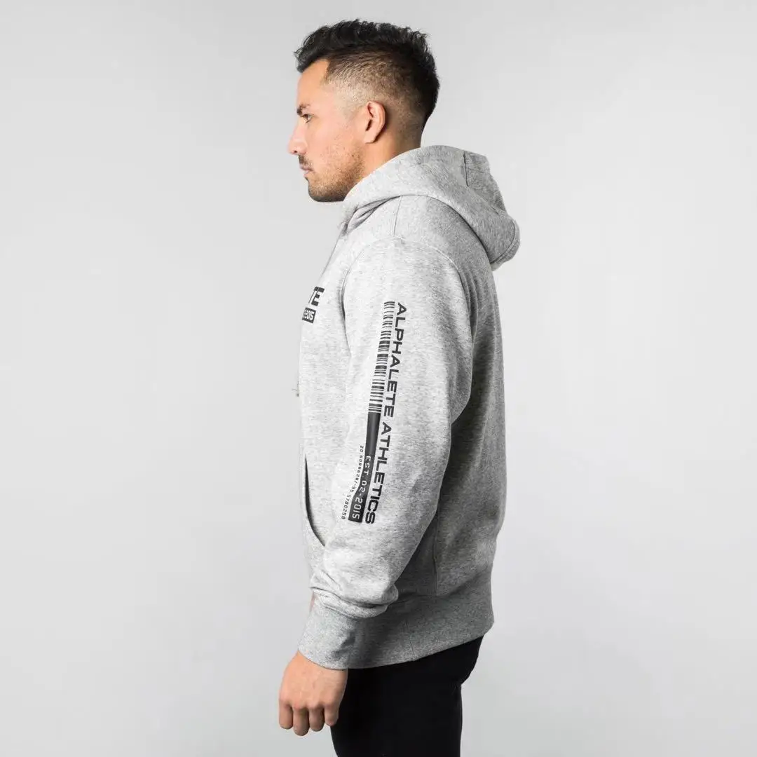 ALPHALETE бренд осень-зима Новинка; худи человек тренажерные залы Фитнес тренировки пуловер с капюшоном Мужские джоггеры Повседневное Модные топы Спортивная одежда