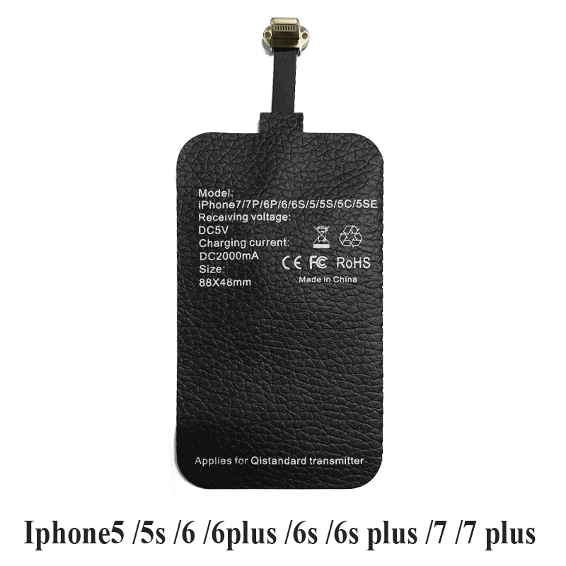 For iphone Qi Быстрое беспроводное зарядное устройство приемник для беспроводного зарядного устройства для xiaomi samsung huawei iphone 7 6plus 7plus type-C/type-A - Цвет: For iphone