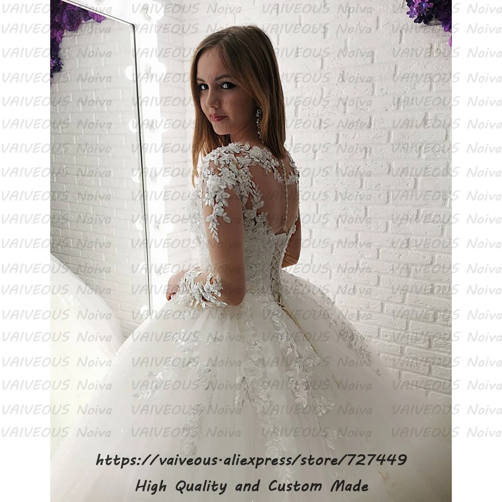 Винтаж свадебное платье Vestido de Novia романтическая одежда с кружевами и жемчугом с длинным рукавом свадебное платье-бохо сексуальное свадебное платье Vestido de Noiva