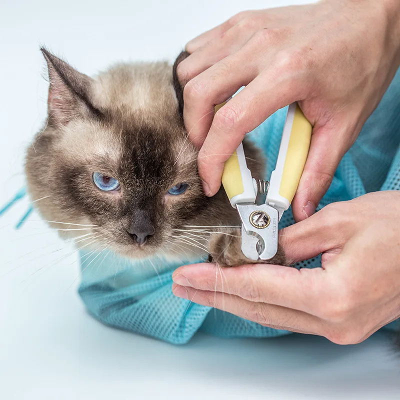 Cat Grooming Bath Bag Mesh Cat Washing Bag Biting Restraint for Pet Bathing Nail Trimming Injecting Pet Cat Grooming Supplies