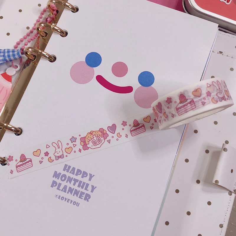 Kawaii Корейская INS милая розовая сетка для скрапбукинга клейкая лента DIY Дневник