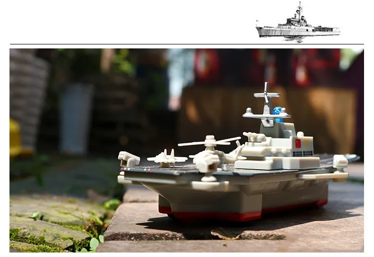 Изысканный ETI-1504 эскорт warship сплав модель, Моделирование звука и света сзади силы детский военный корабль