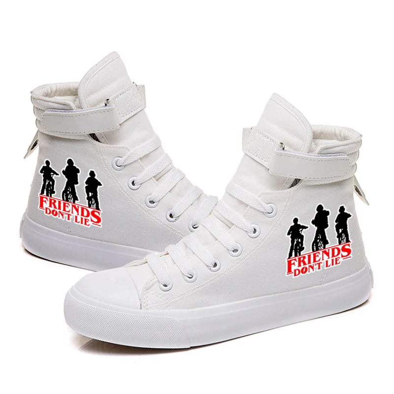 Кроссовки унисекс высокие парусиновая уличная одежда в стиле очень странные