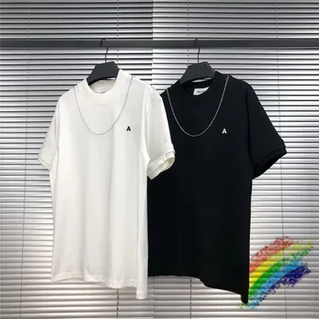 

Chain Design AMBUSH T-shirt Men Women Hip-Hop A Embroidery Logo AMBUSH T-shirts Combed cotton Tops Tee
