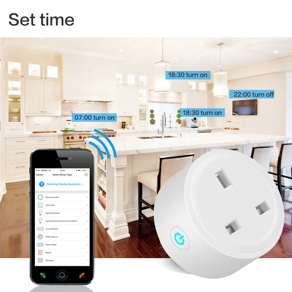 Ouhaobin, WiFi, умная розетка, UK светильник, переключатель, таймер, беспроводной пульт дистанционного управления для IFTTT, голосовое управление для Google home для Alexa