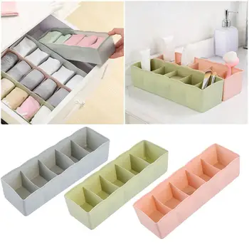 

5 Grids Closet Underwear Organizer Travel Set Bra Socks Ties Organizer Divider Drawer Storage Box Wardrobe Household Storage Bag
