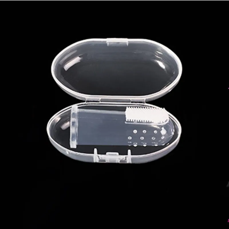 Finger Type White Силиконовая учебная зубная щетка на присоске для детей, стоящая зубная щетка для чистки рта с защитной перегородкой - Цвет: Finger Type White