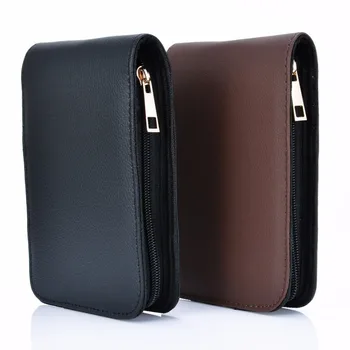 

New Fashion Leather Pen Case Fo Fountain Pen Bustina Con Cerniera In Pelleleather Pen Case Fountain Pen Bag Estojo Escolar BD037