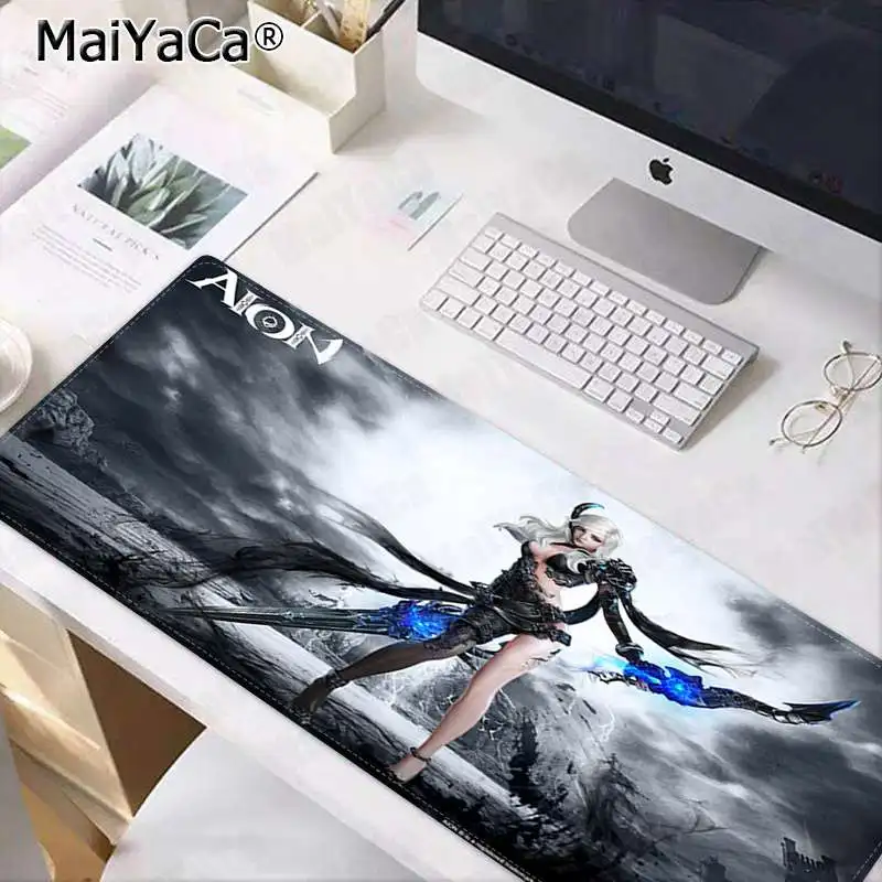 MaiYaCa Лидер продаж Aion геймер Блокировка края коврик для мыши игра большой коврик для мыши клавиатуры коврик - Цвет: Lock Edge 30x80cm
