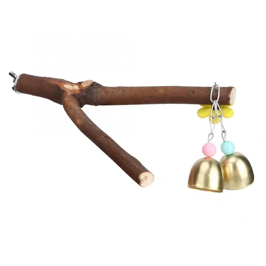 B Pet Parrot perches Rack игрушка из натурального дерева вилка с птицей окунь стоящая рама подставка полюс попугай жевательная игрушка для кусания клетка аксессуары - Цвет: B