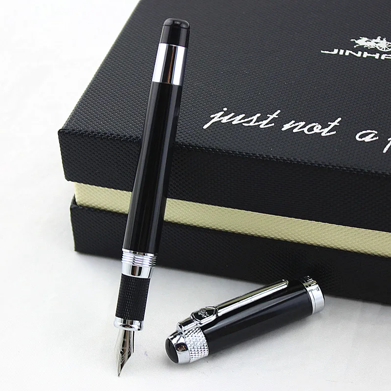 JINHAO 189 черный металлический перьевая ручка канцелярская люксовый брендовый