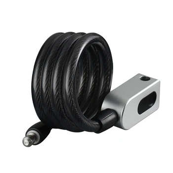 

Intelligent Fingerprint Steel Ring Lock Bicycle Anti-theft Lock Highway Vehicle Steel Cable Lock Black