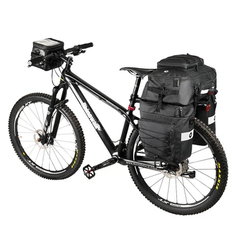 

Mountain Road Bicycle Bike 3 in 1 Trunk Bags Cycling Double Side Rear Rack Tail Seat Pannier Pack Luggage Carrier 75L
