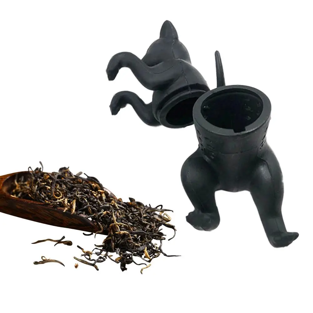 Ситечко для чая в виде животных, собак, силиконовый ситечко для заварки чая, кофейная сумка, кухонные инструменты, кухонные аксессуары, фильтр для специй