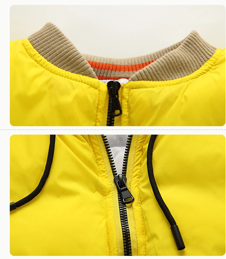 Benemaker/детская зимняя куртка-бомбер с капюшоном; От 3 до 10 лет Одежда для мальчиков и девочек; пальто с хлопковой подкладкой; комбинезоны; Верхняя одежда для детей; YJ022