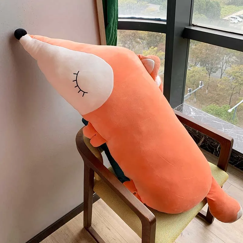 1 шт., 130 см, Kawaii куклы, мягкие животные и плюшевые игрушки для девочек, детские игрушки для мальчиков, плюшевая подушка, лиса, мягкие животные, мягкая игрушка, кукла