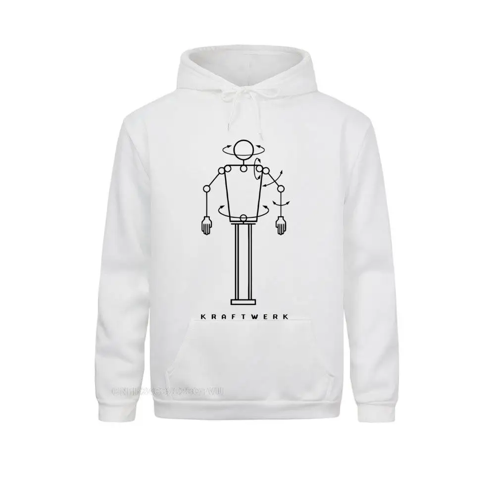 Kraftwerk Robot Hoodie Electronic Synthhiphop Krautrock Ultravox Neu Top Fashion Cotton Camisas Hombre Top Maglione Anime