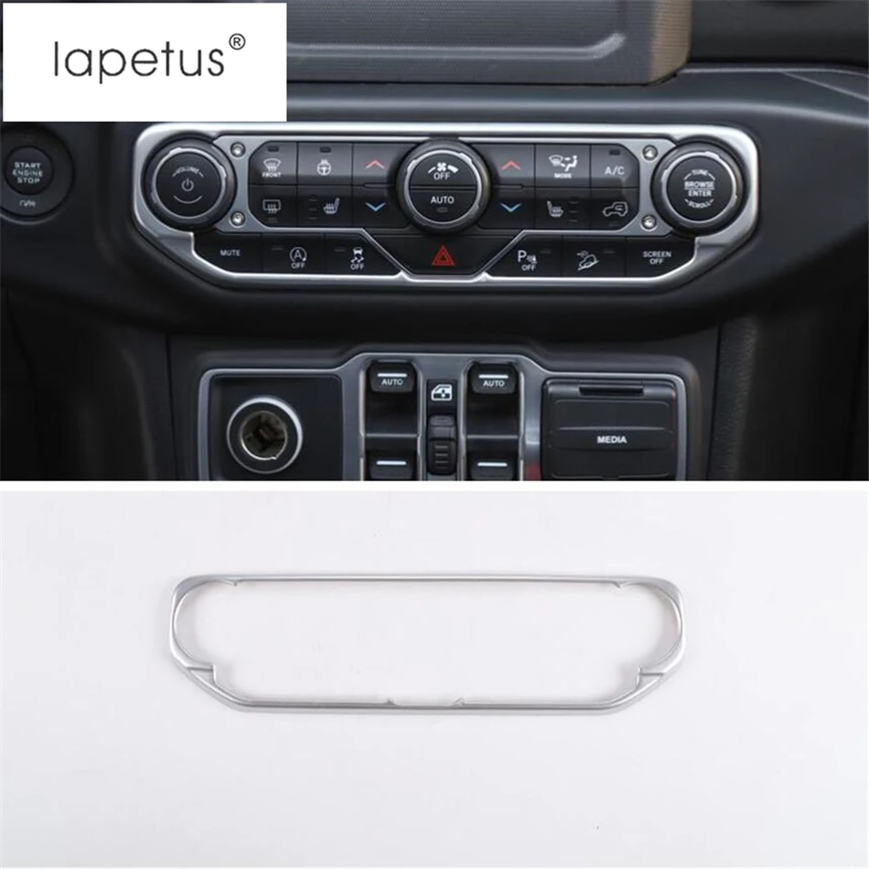 Lapetus аксессуары подходят для Jeep Wrangler JL ABS Мультимедиа Центральный контроль кондиционер литья крышка комплект отделка