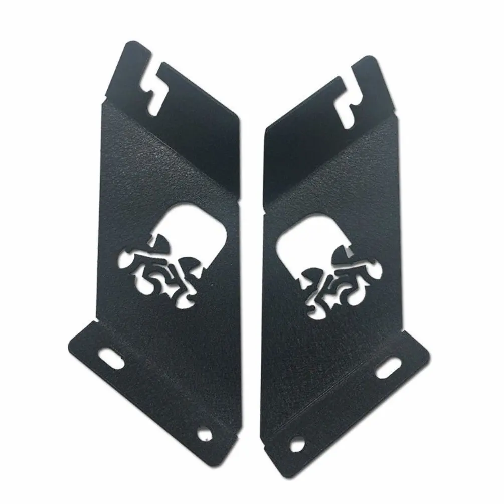 For 2007-UP Jeep Wrangler JK LED Light Bar Skull Hood Mounting Brackets Fit 20-22" Straight LED Work Light Bar