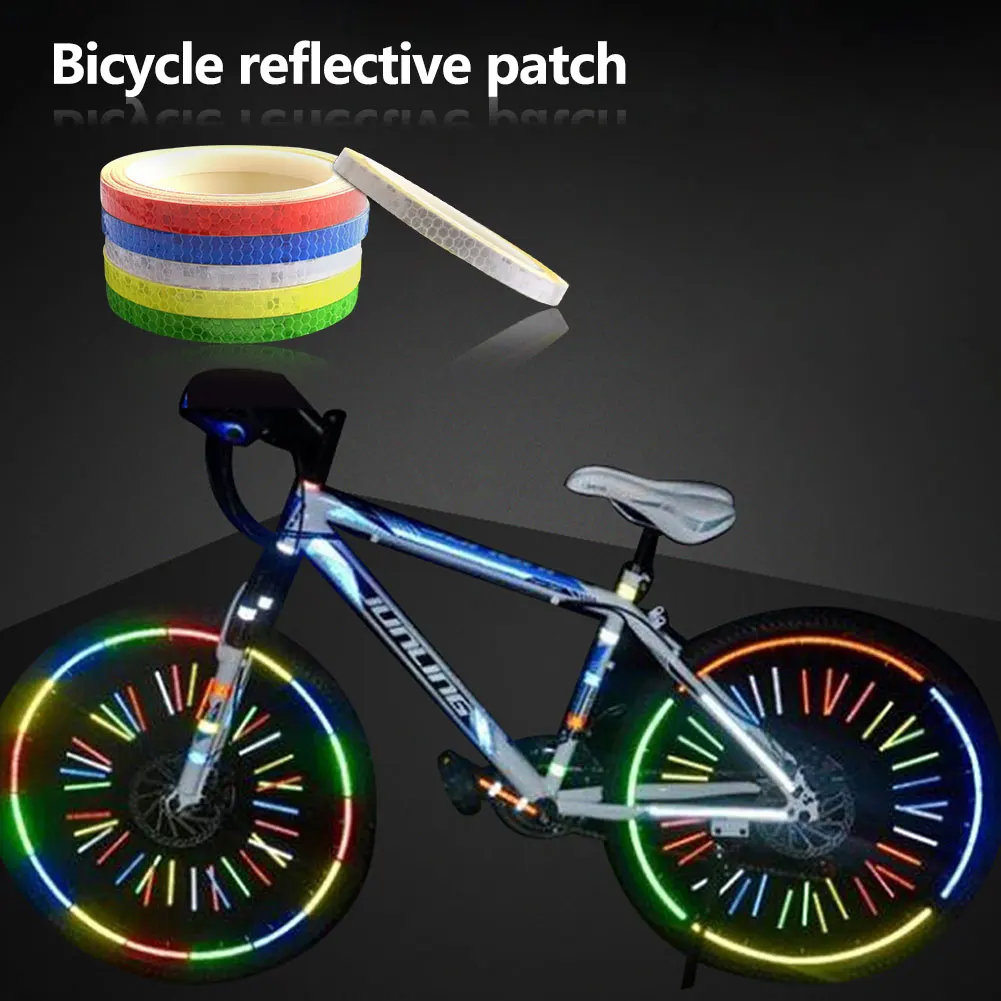 Reflective Stickers Safety Strips Reflect Warning Tape Bike Wheel Sticker