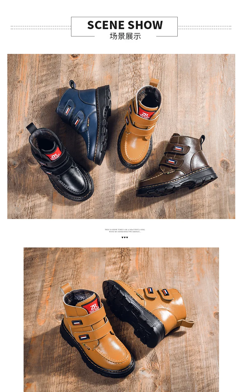 Новые Популярные стильные детские ботинки из натуральной кожи; зимние ботинки для мальчиков с круглым носком; удобные ботильоны для мальчиков; Быстрая