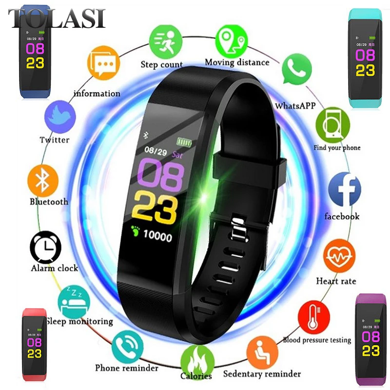 

Smart Watch Sports Fitness Activity Heart Rate Tracker Blood Pressure wristband Running Tracker Wrist Band Sports Smart Watch