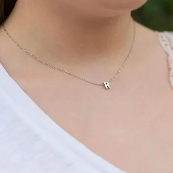 

Letter Necklaces Simple Women Necklace Clavicle Chain Lovers Jewelry High Quality Girls Gold Color Trendy Stainless Naszyjnik