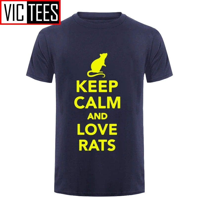 Мужская Повседневная Футболка Keep Calm And Love Rats модная забавная футболка|Футболки| |