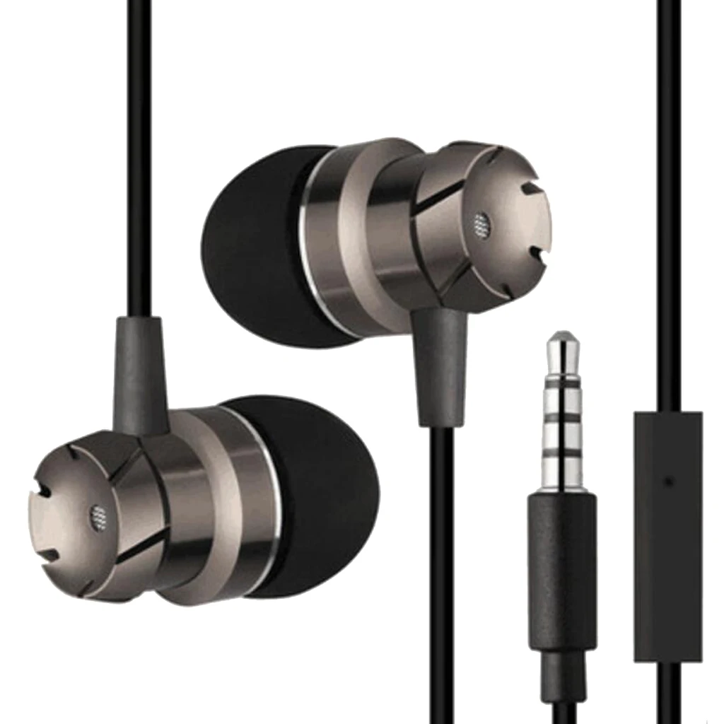 

3.5mm Plug In Ear Earbuds Earphone with Mic Noise Cancelling Headphones HIFI Earphones Headsets for Smartphone Laptop PC Tablet