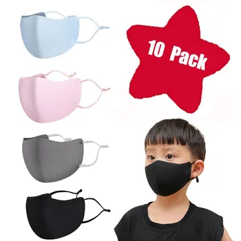 

Kids Boy Girl Breathable Adjustable Filter Safet Protect Thin Type Mask of 10 PC Reusable Breathable Cotton Protective Face Mask