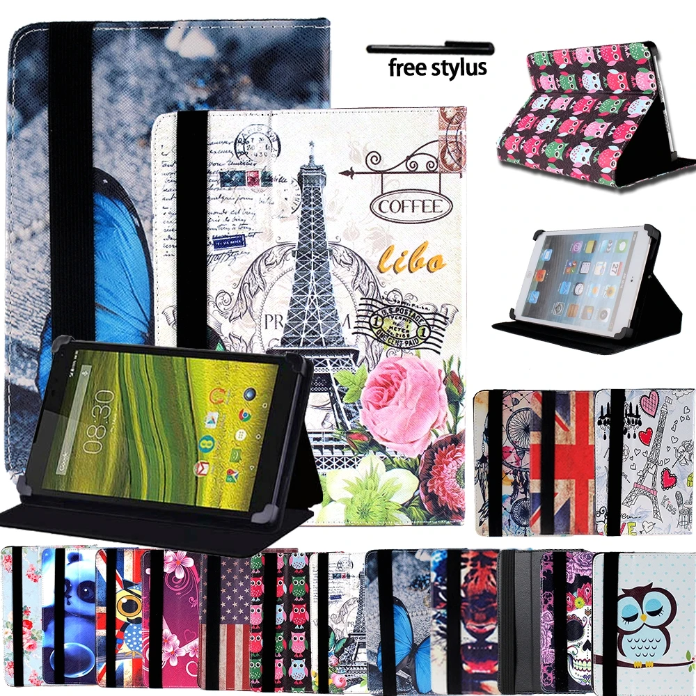 

Universal Case for EE Eagle/Harrier/Jay Ultra-thin Leather Anti-shock and Anti-fall Tablet Leather Stand Folding Cover Case+Pen