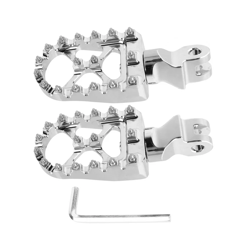 Для Triumph Bonneville T100 T900 2001- Trunxon 1200 2004- CNC широкие Передние Подножки подножки педали - Цвет: Chrome