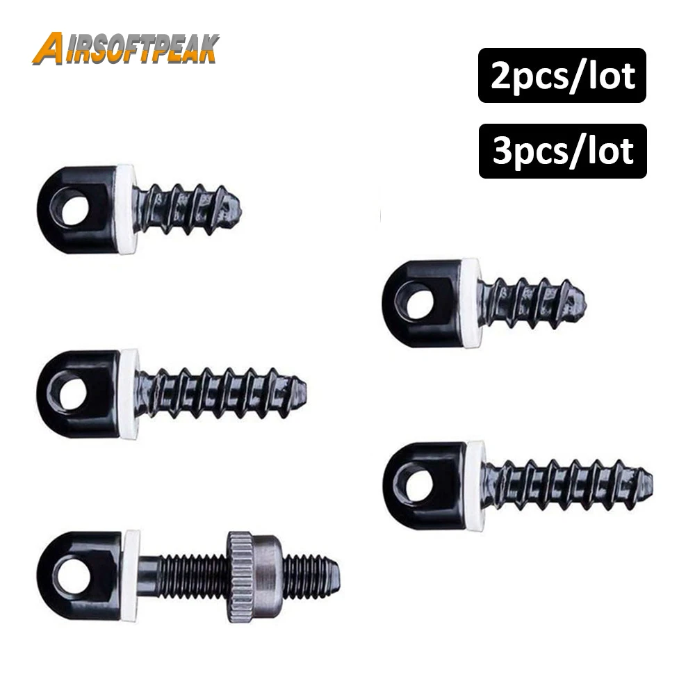 2Pcs Rifle Sling Swivel Screw Studs Base Swivel Studs for Rifle Hunting Black 2Pcs Rifle Sling Swivel Screw Studs Base Swivel Studs for Rifle Hunting Black