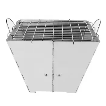 

32.5*32.5*24cm Foldable Stainless Steel Barbecue Grill BBQ Stove Outdoor Camping Charcoal Grill Camping Grill